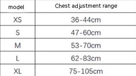 table of sizes in centimeters